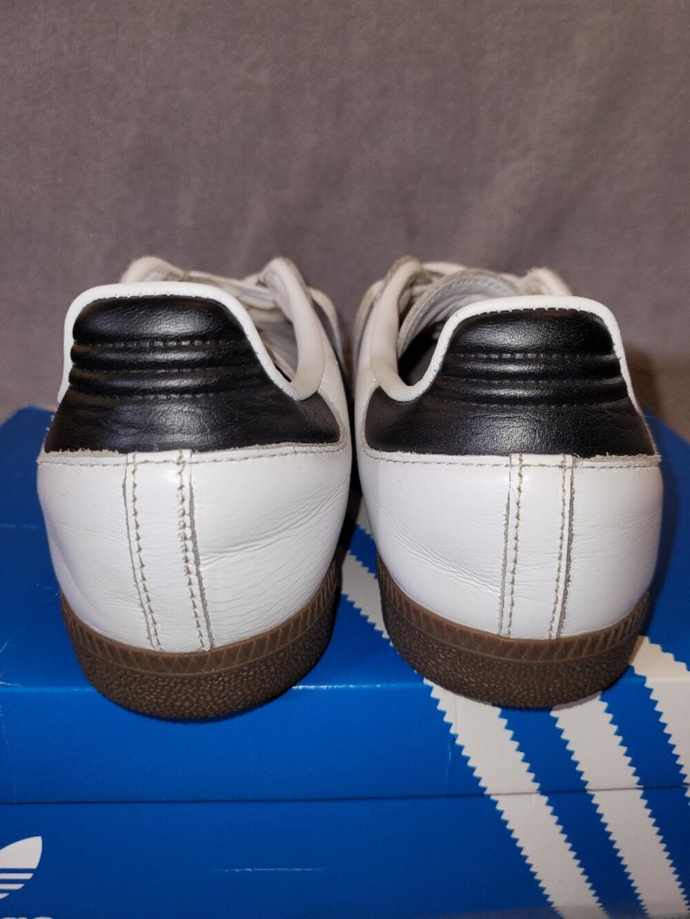 Adidas Samba OG J IE3675 Youth Size 7 White Black Brown Gum Sole Sneakers - Picture 14 of 14